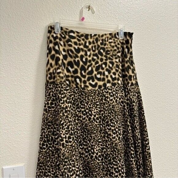 Calvin Klein Women's Leopard-Print Handkerchief-Hem Skirt Size 4 - Picture 6 of 9